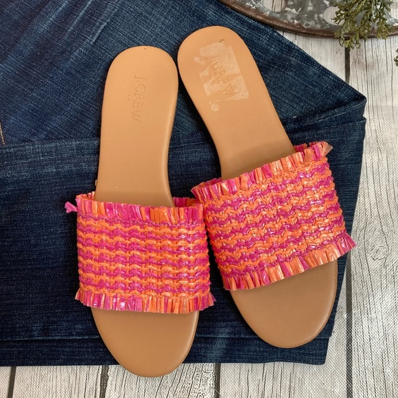 J. Crew Raffia Slide Sandals - Picture 2 of 6